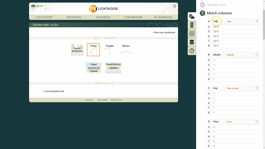 Loading weather from csv in SunSolve Yield