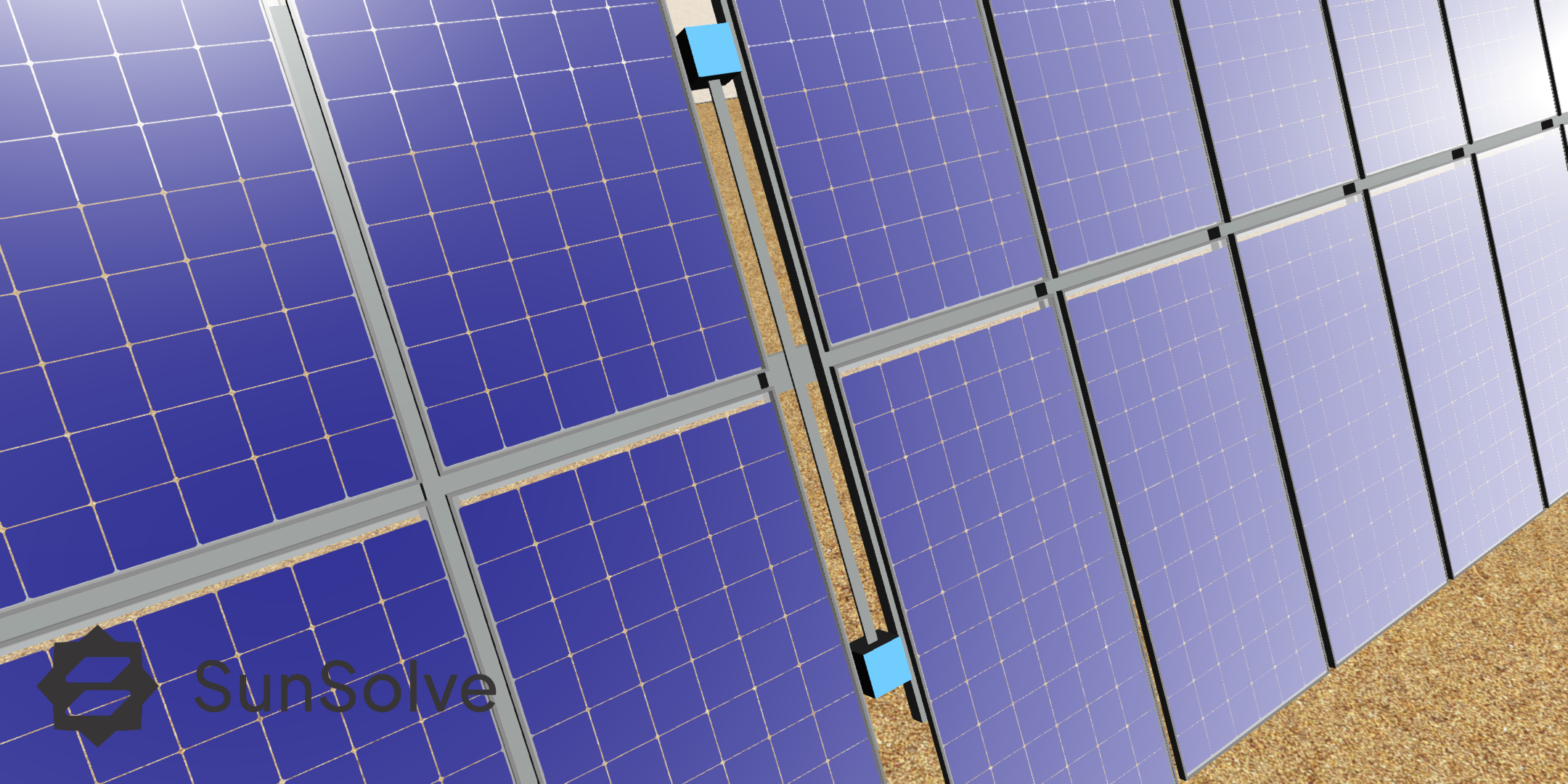 Example of plane-of-array sensors modelled in SunSolve