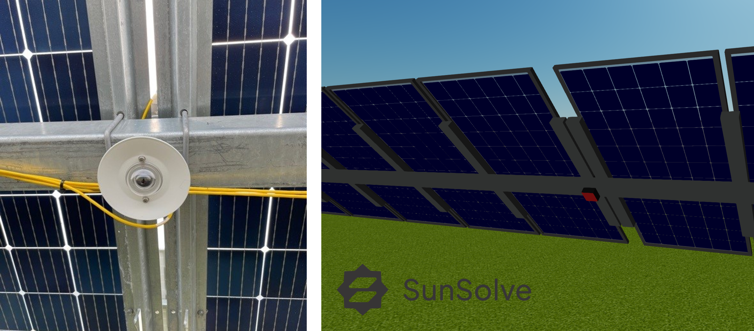 Rear-facing POA sensor: site photo (left) and SunSolve re-creation (right)